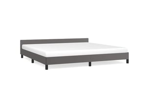 Lit 2 places 200x200 cm    coloris gris