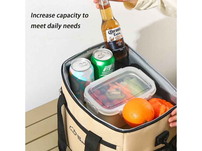  Sac glacière, sac de repas, sac isotherme, 17l grande capacité, avec bandoulière réglable, pliable, portable, étanche, pour pique nique, barbecue  - Conforama B