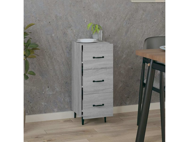  Buffet - bahut - meuble de rangement sonoma gris 34,5x34x90 cm bois d'ingénierie  - Conforama C