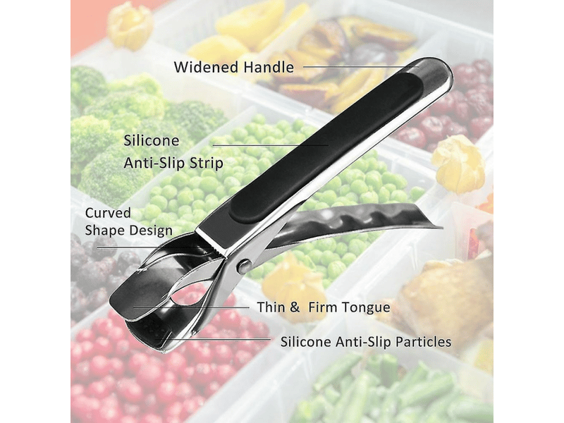 Ensemble de 2 pinces anti-brûlure noires pour friteuse à air chaud, idéales pour le camping: pinces à casseroles et à bols GTR03823 - Conforama D