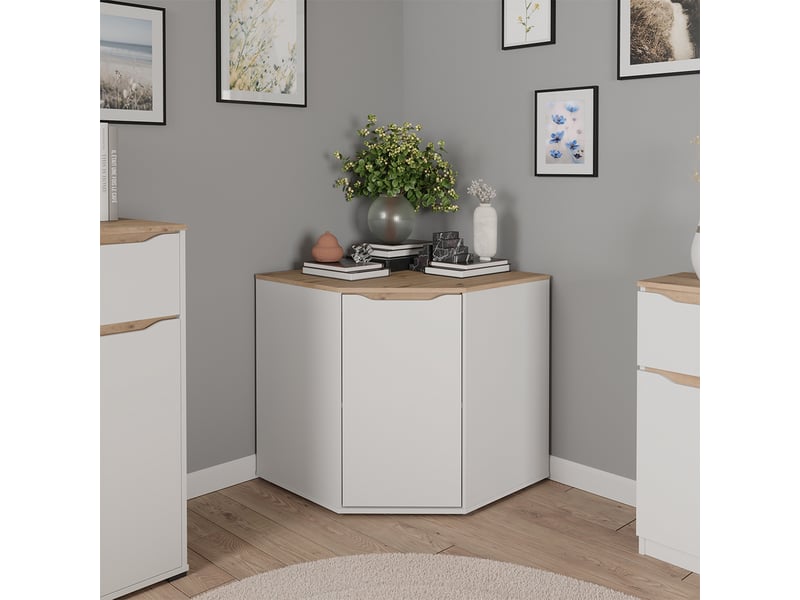  Vicco commode, blancchêne artisan, 77.9x77.9cm  - Conforama C