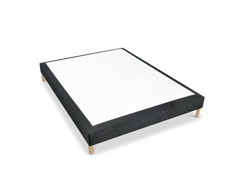  Sommier tapissier tissu sisal - noir - 160x200 3SO0205181620.C145 - Conforama B