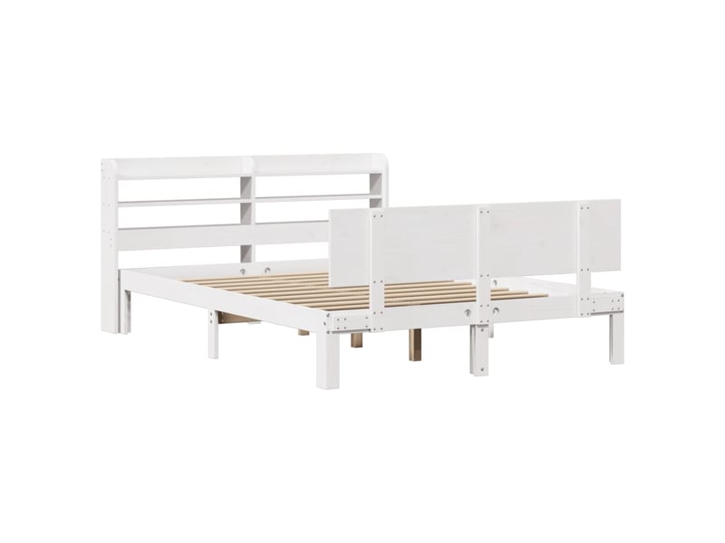  Lit double- lit adulte -  cadre de lit avec tête de lit sans matelas blanc 140x200 cm  - Conforama B