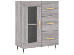 Buffet - bahut - meuble de rangement sonoma gris 69,5x34x90 cm bois d'ingénierie