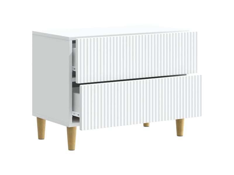 Table de chevet - cabinet de chevet - table de nuit blanc 62 x 34,5 x 48 cm bois d'ingénierie  - Conforama C