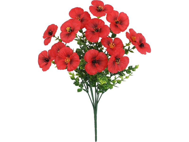  Pièces de fleurs artificielles pour décoration de noël pour la maison et le jardin, décoration de festival pour extérieur et intérieur, jaune  - Conforama C