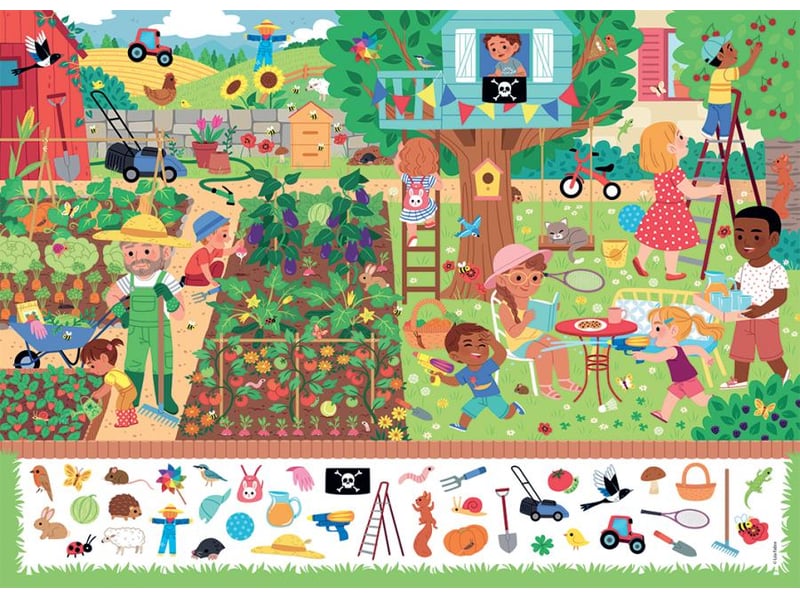  Nathan puzzle cherche et trouve 60 pieces - au jardin 861538 - Conforama C