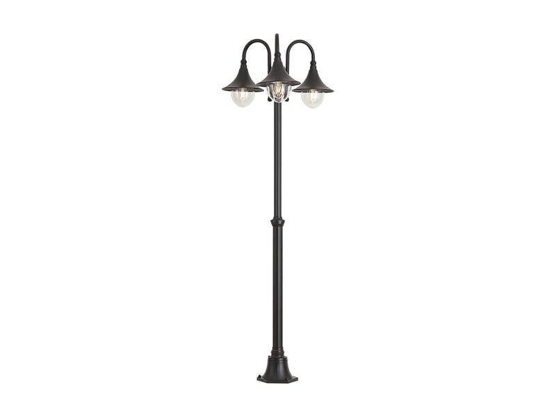 Lanterne d'extérieur classique noire 200cm 3 lumières ip44 - daphne  - Conforama A