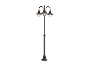 Lanterne d'extérieur classique noire 200cm 3 lumières ip44 - daphne