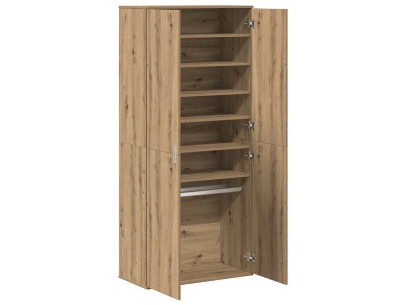  Haut armoire 80x39x178 cm bois d'ingénierie chêne artisanal  - Conforama E