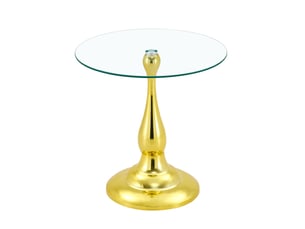 Table basse rond(e) coloris doré MEUBLIV - 50 cmx50 cm