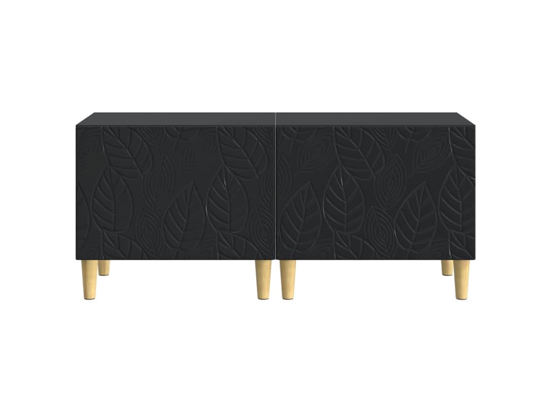  Meuble tv - banc tv - meuble de rangement noir bois d'ingénierie  - Conforama E