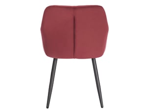 Chaise de salle à manger avec accoudoirs, chaise rembourrée confortable, chaise de détente, chaise fonctionnelle, rouge