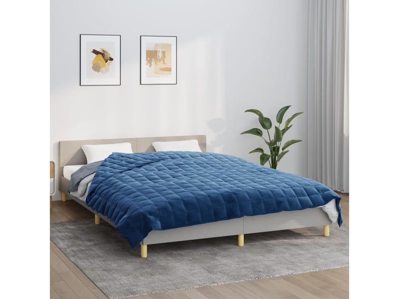  Couverture lestée adulte bleu 200x220 cm 13 kg tissu shl88033  - Conforama B