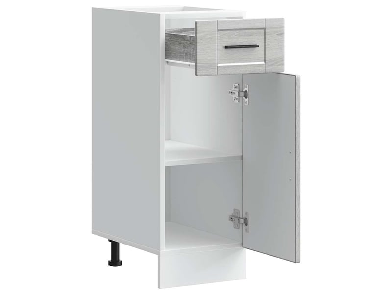 Meuble de rangement, armoire de cuisine porto sonoma gris bois d'ingénierie shl9985 - Conforama E
