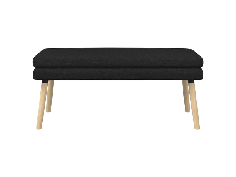  Banc d'entrée, banc à double couche noir 110x40x47 cm tissu  - Conforama E