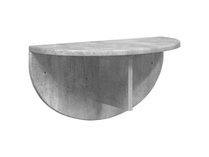Étagère flottante, étagère suspendue montage mural gris béton 48 x 24 x 24 cm cf42536