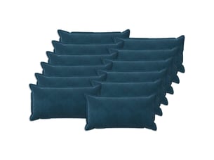 Lot de 12 coussins avec oreiller, coussins décoratifs houten bleu fløjl cf50982