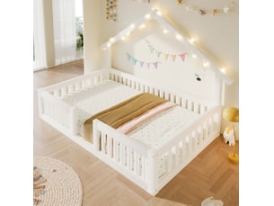 Lit cabane 90x200 cm <strong>HAUSS SPOLE</strong>  <strong></strong> coloris blanc