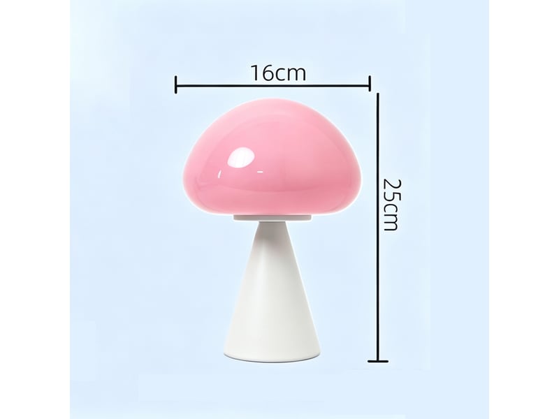  Lampe de table champignon style français – ambiance lumineuse, déco pour bureau et chevet-vert  - Conforama B