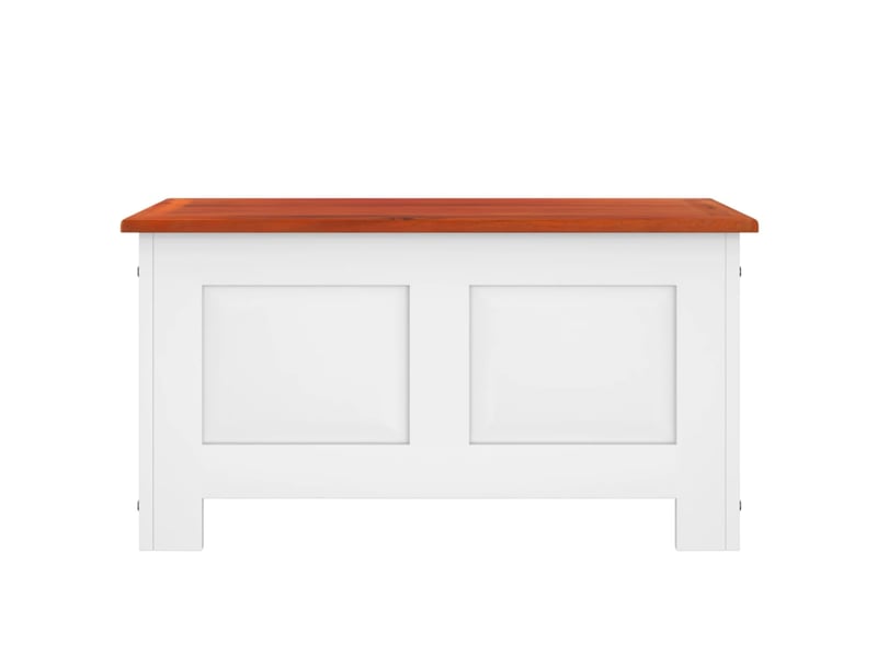  Coffre de rangement, boîte de rangement et couvercle marron et blanc bois d'acacia shl1650  - Conforama D
