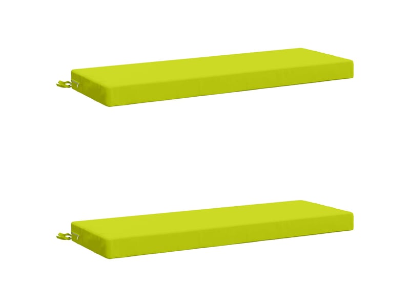 Lot de 2 coussins de banc, coussins d'assise soest 100 % polyester vert vif. Cf57608 - Conforama A