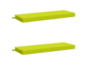 Lot de 2 coussins de banc, coussins d'assise soest 100 % polyester vert vif. Cf57608