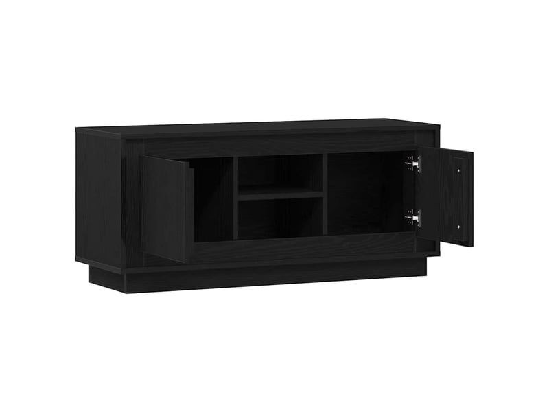  Meuble tv - banc tv - meuble de rangement 102 x 35 x 45 cm chêne noir bois d'ingénierie  - Conforama E