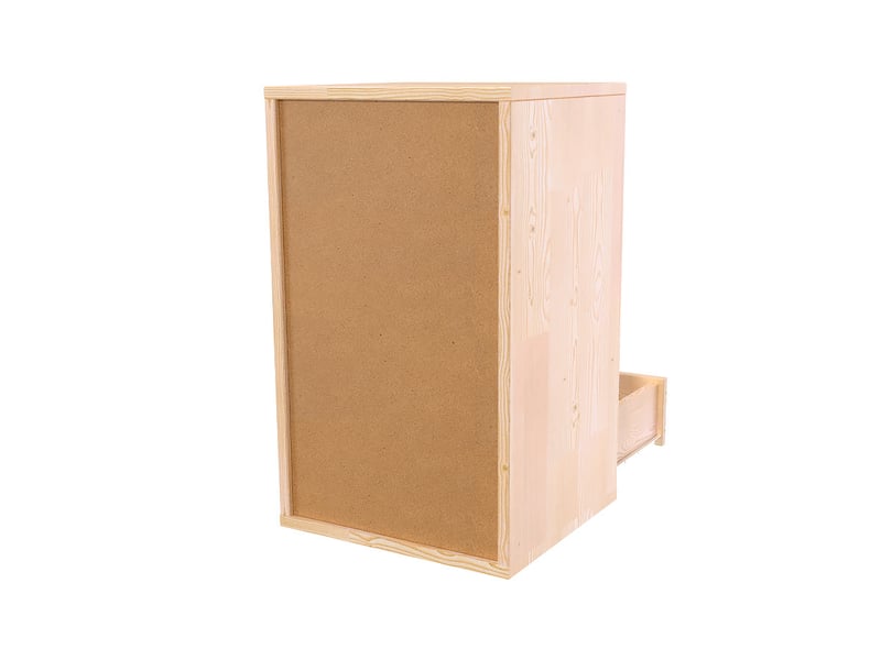  Caisson à tiroirs 5 en bois massif, vernis naturel BLOC5T-V - Conforama E