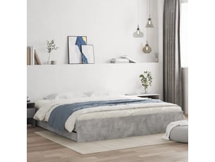 Lit 2 places 200x200 cm <strong></strong>  <strong></strong> coloris gris