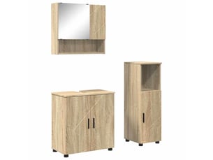 Ensemble de mobilier de salle de bain 3 pc chêne sonoma cf64366