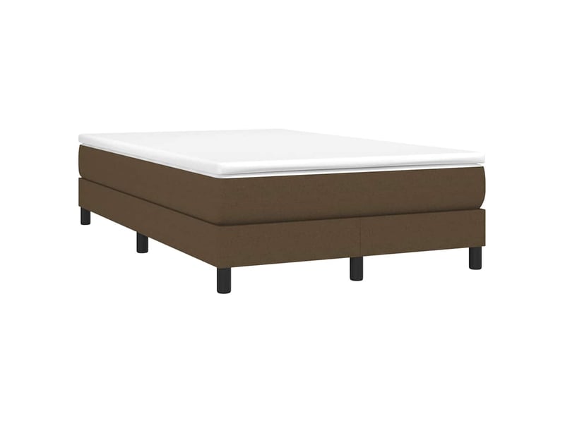  Lit double- lit adulte -  cadre de lit à lattes marron foncé 120x200 cm tissu  - Conforama B
