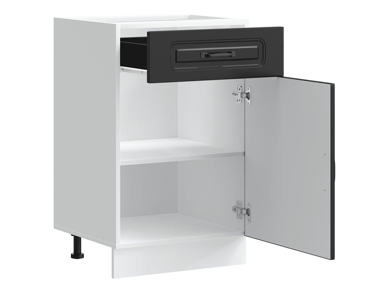  Meuble de rangement, armoire de cuisine kalmar noir bois d'ingénierie shl6209  - Conforama E
