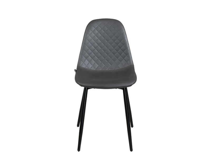  Lot de 4 chaises de salle à manger nova en simili cuir anthracite avec pieds métal 723-NOVA - Conforama D