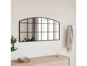 Miroir  à fixer coloris noir <strong></strong>  <strong></strong> - 100 cm x 50 cm