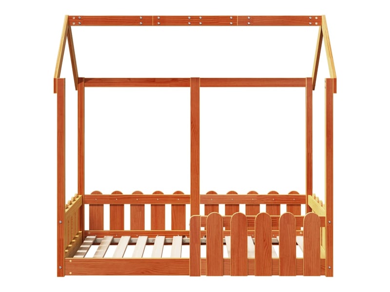  Cadre de lit d'enfants - lit jeune forme de maison sans matelas 70x140 cm  - Conforama D