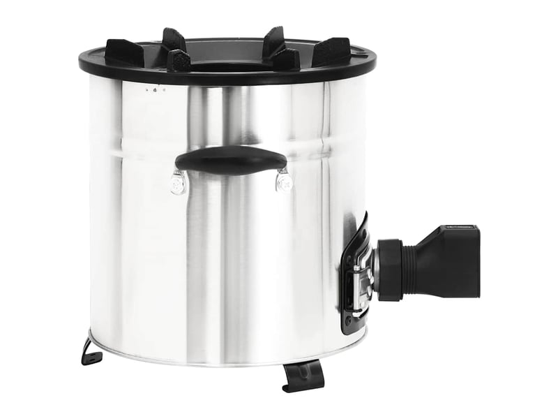  Poêle à bois avec ventilateur usb argenté 35,5x26x28 cm inox  - Conforama E