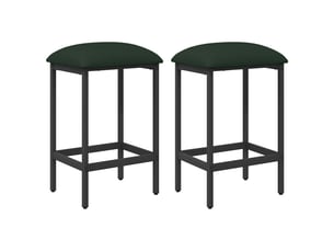 Lot de 2 tabouret de bar, chaise de bar vert foncé 40x32x74 cm shl46208