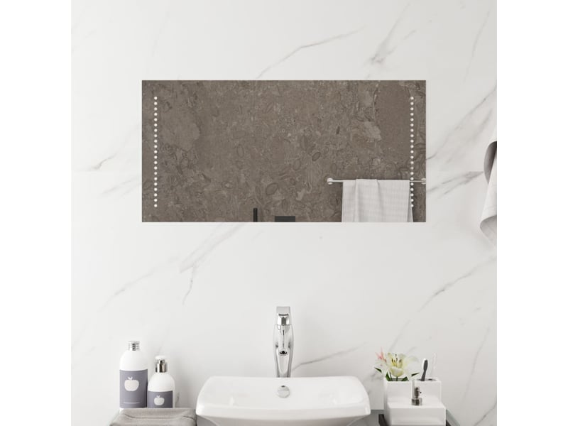  Miroir de salle de bain, miroir de toilette à led 40x80 cm cf62496  - Conforama D
