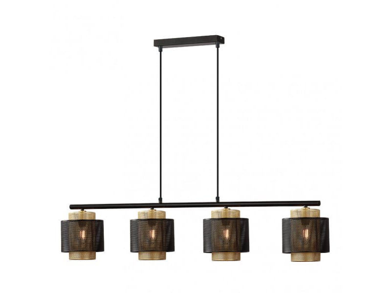  Fabrilamp kyoto, lampe, moderne, 4 x e27, noirdoré, 40-148 x 106 x 16 cm 153354016 - Conforama C
