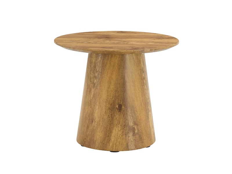  Table d’appoint ronde ø50 cm mdf bois naturel hauteur 48 cm table basse salon  - Conforama A