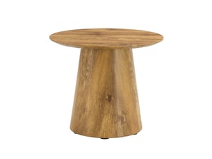 Table d’appoint ronde ø50 cm mdf bois naturel hauteur 48 cm table basse salon