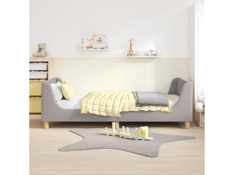  Cadre de lit pour enfants - lit jeune avec tête de lit gris clair 80x200 cm  - Conforama B