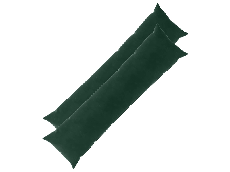  Lot de 2 coussins avec oreiller, coussins décoratifs heerlen vert foncé velours cf50646  - Conforama A