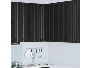 Meuble mural de cuisine, armoire d'angle cuisine lucca noir 57x57x100cm