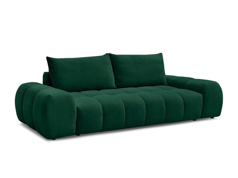  Bobochic canapé droit fixe 3 places everest tissu texturé vert EVEREST - Conforama A