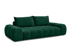 Canapé droit fixe BOBOCHIC EVEREST 3 places Tissu vert