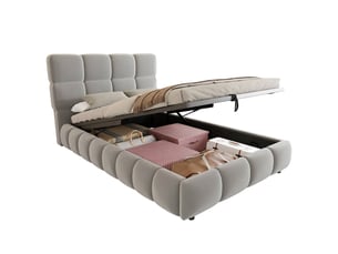 Lit coffre 90x200 cm    coloris gris