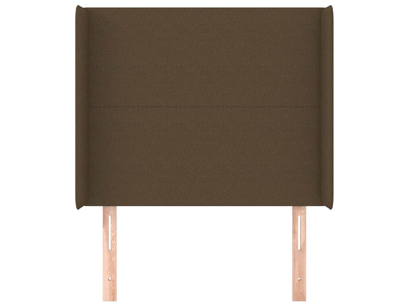  Tête de lit, décoration murale avec oreilles marron foncé 103x16x118128 cm tissu shl12351  - Conforama C