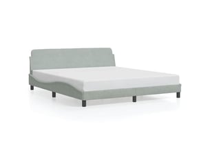 Lit 2 places 180x200 cm    coloris gris